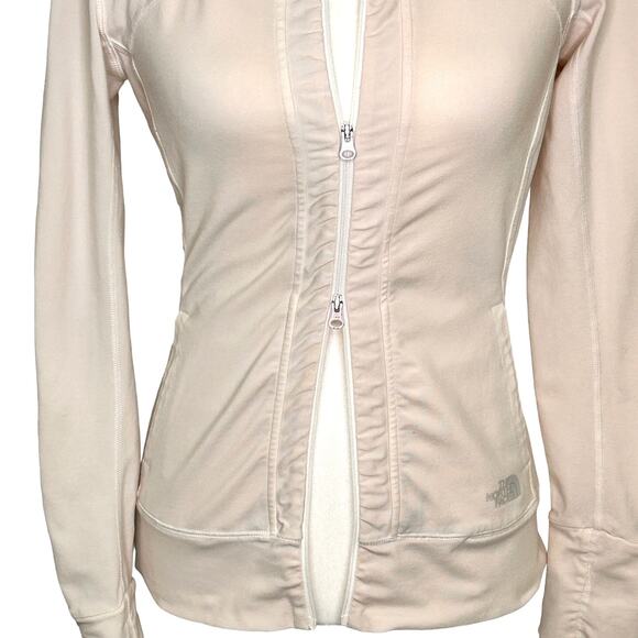 The North Face Putty Cream Full Zip Vapor Wick Athletic Running Jacket - Picture 4 of 10